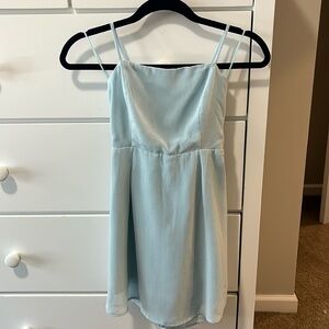 Women’s Skyler& Madison, light blue pinstriped dress, size Small